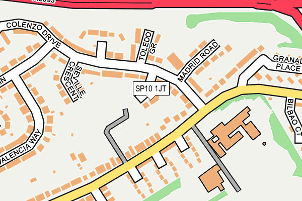 SP10 1JT map - OS OpenMap – Local (Ordnance Survey)