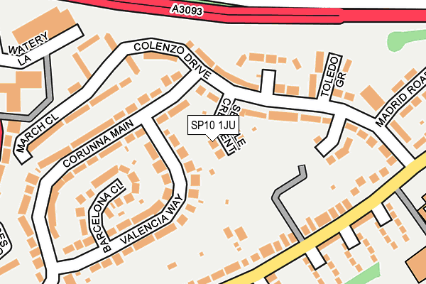 SP10 1JU map - OS OpenMap – Local (Ordnance Survey)