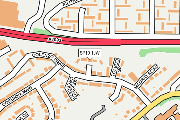 SP10 1JW map - OS OpenMap – Local (Ordnance Survey)