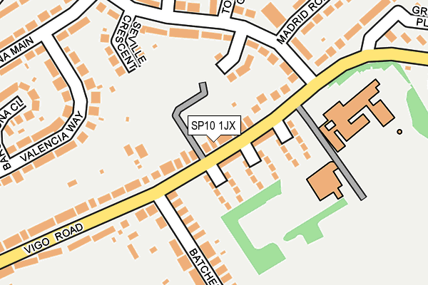 SP10 1JX map - OS OpenMap – Local (Ordnance Survey)