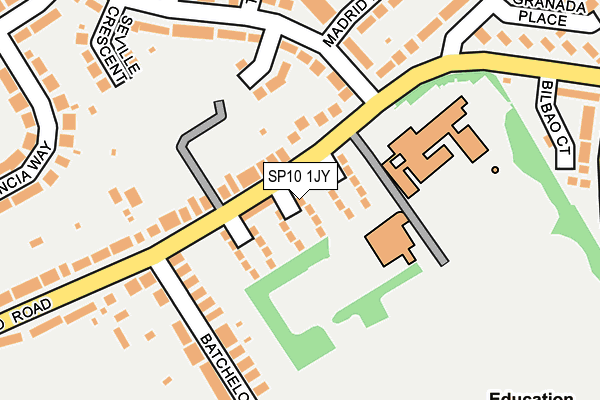 SP10 1JY map - OS OpenMap – Local (Ordnance Survey)