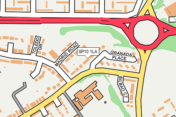 SP10 1LA map - OS OpenMap – Local (Ordnance Survey)