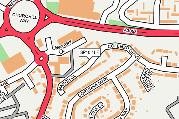 SP10 1LF map - OS OpenMap – Local (Ordnance Survey)