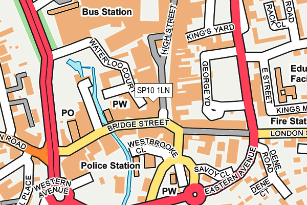 SP10 1LN map - OS OpenMap – Local (Ordnance Survey)