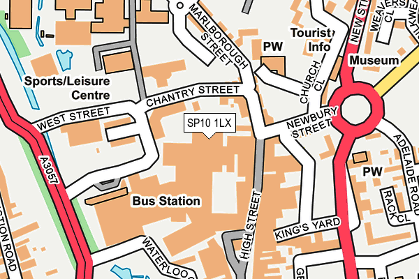 SP10 1LX map - OS OpenMap – Local (Ordnance Survey)