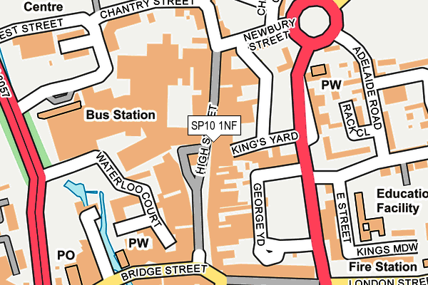 SP10 1NF map - OS OpenMap – Local (Ordnance Survey)