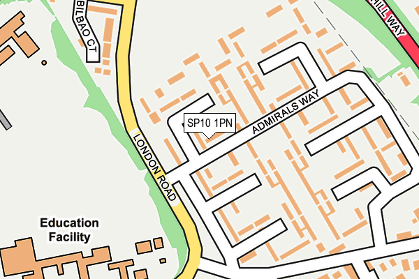 SP10 1PN map - OS OpenMap – Local (Ordnance Survey)