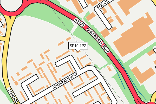 SP10 1PZ map - OS OpenMap – Local (Ordnance Survey)