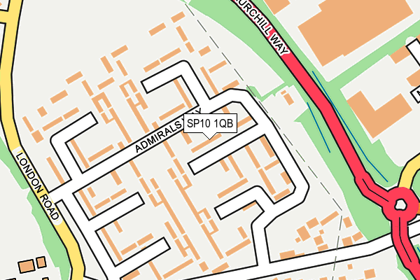 SP10 1QB map - OS OpenMap – Local (Ordnance Survey)