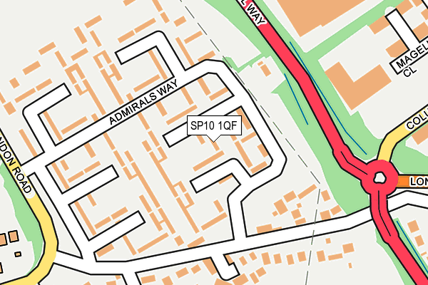 SP10 1QF map - OS OpenMap – Local (Ordnance Survey)
