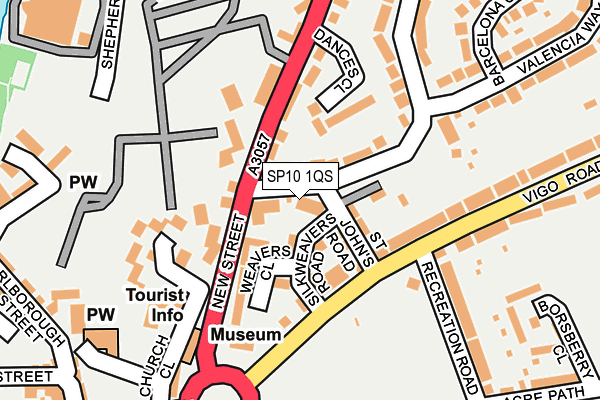 SP10 1QS map - OS OpenMap – Local (Ordnance Survey)