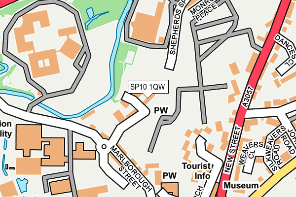 SP10 1QW map - OS OpenMap – Local (Ordnance Survey)