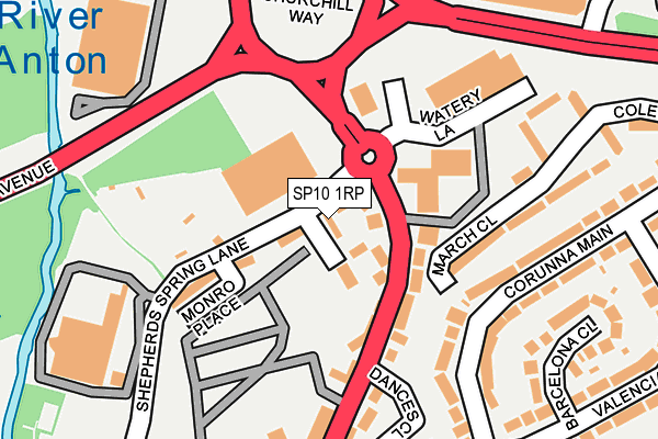 SP10 1RP map - OS OpenMap – Local (Ordnance Survey)