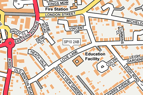 SP10 2AB map - OS OpenMap – Local (Ordnance Survey)