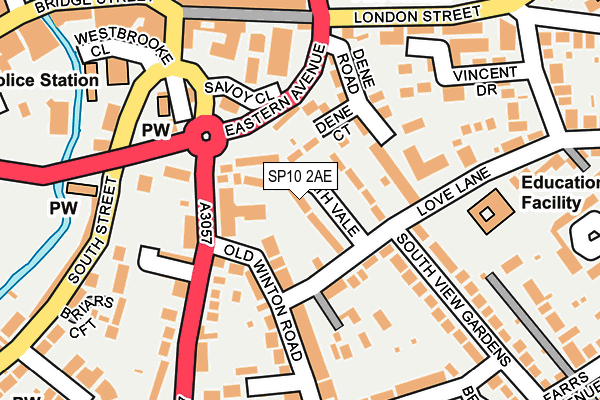 SP10 2AE map - OS OpenMap – Local (Ordnance Survey)