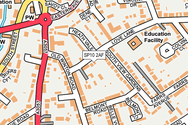 SP10 2AF map - OS OpenMap – Local (Ordnance Survey)