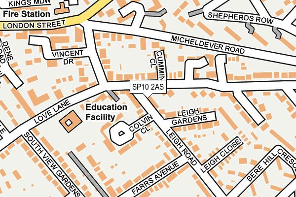 SP10 2AS map - OS OpenMap – Local (Ordnance Survey)