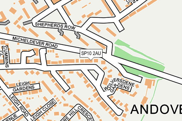 SP10 2AU map - OS OpenMap – Local (Ordnance Survey)