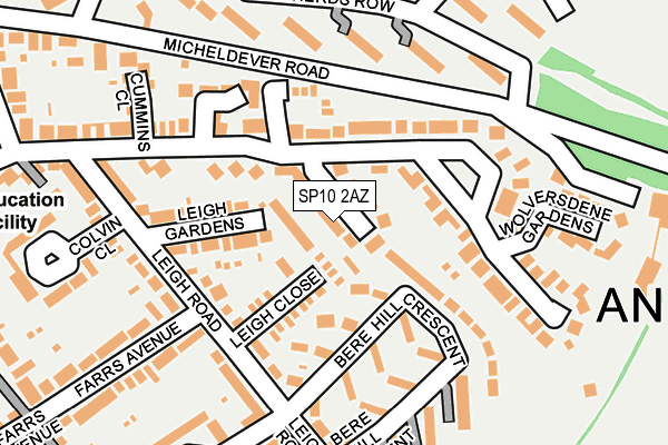 SP10 2AZ map - OS OpenMap – Local (Ordnance Survey)