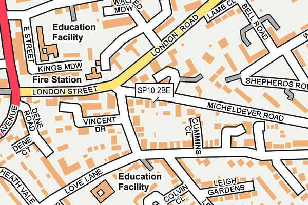 SP10 2BE map - OS OpenMap – Local (Ordnance Survey)