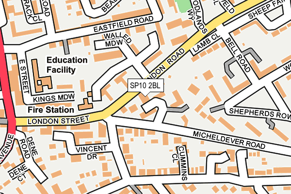 SP10 2BL map - OS OpenMap – Local (Ordnance Survey)