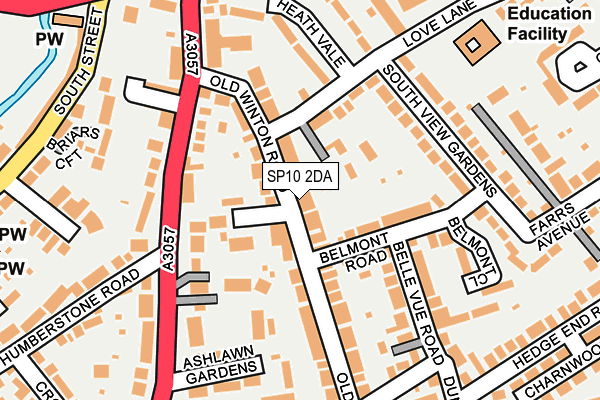 SP10 2DA map - OS OpenMap – Local (Ordnance Survey)