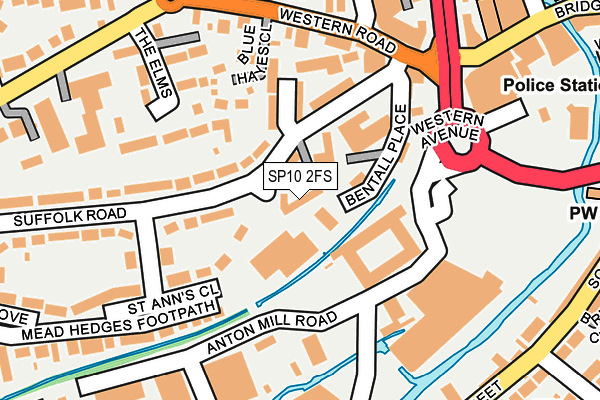 SP10 2FS map - OS OpenMap – Local (Ordnance Survey)