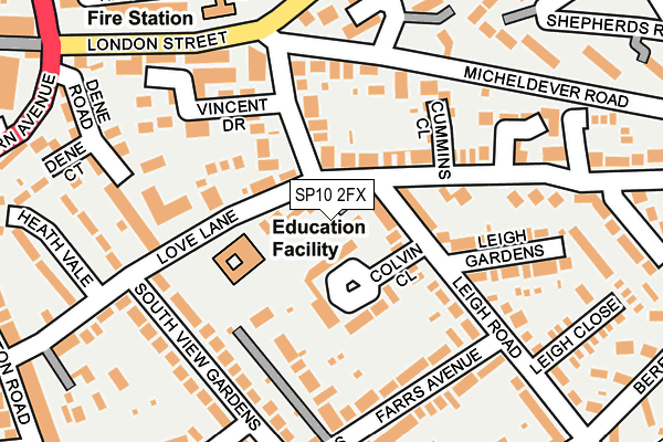 SP10 2FX map - OS OpenMap – Local (Ordnance Survey)