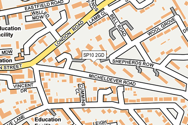 SP10 2GD map - OS OpenMap – Local (Ordnance Survey)