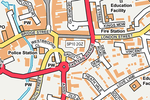 SP10 2GZ map - OS OpenMap – Local (Ordnance Survey)