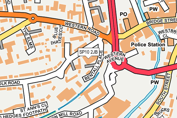 SP10 2JB map - OS OpenMap – Local (Ordnance Survey)