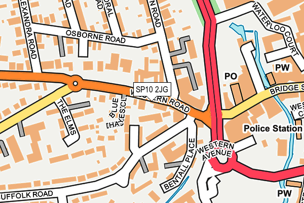 SP10 2JG map - OS OpenMap – Local (Ordnance Survey)