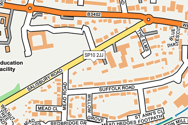 SP10 2JJ map - OS OpenMap – Local (Ordnance Survey)