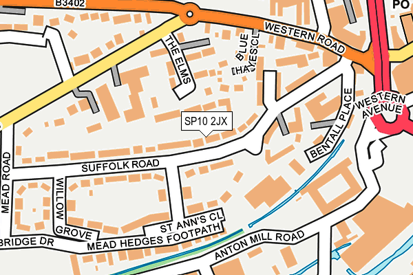 SP10 2JX map - OS OpenMap – Local (Ordnance Survey)