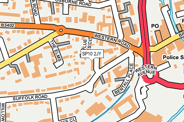 SP10 2JY map - OS OpenMap – Local (Ordnance Survey)