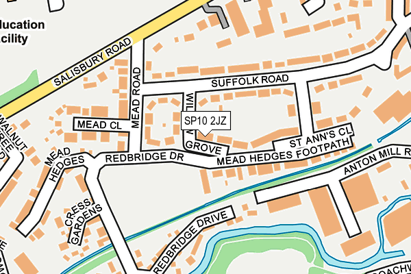 SP10 2JZ map - OS OpenMap – Local (Ordnance Survey)