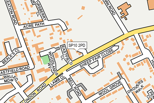 SP10 2PD map - OS OpenMap – Local (Ordnance Survey)