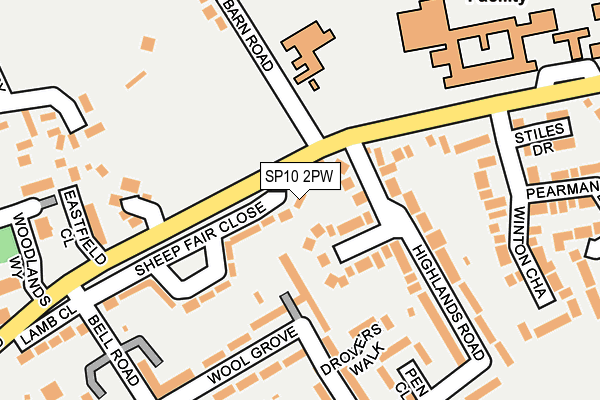 SP10 2PW map - OS OpenMap – Local (Ordnance Survey)