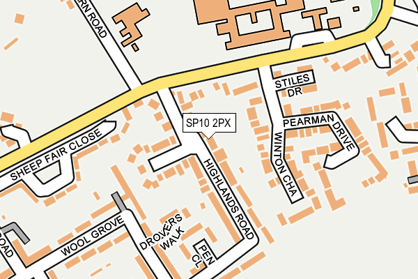 SP10 2PX map - OS OpenMap – Local (Ordnance Survey)