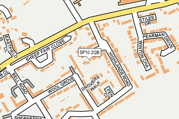 SP10 2QB map - OS OpenMap – Local (Ordnance Survey)