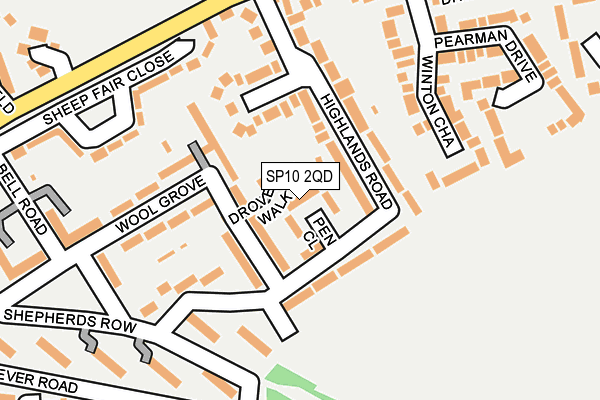 SP10 2QD map - OS OpenMap – Local (Ordnance Survey)