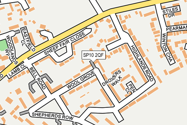 SP10 2QF map - OS OpenMap – Local (Ordnance Survey)