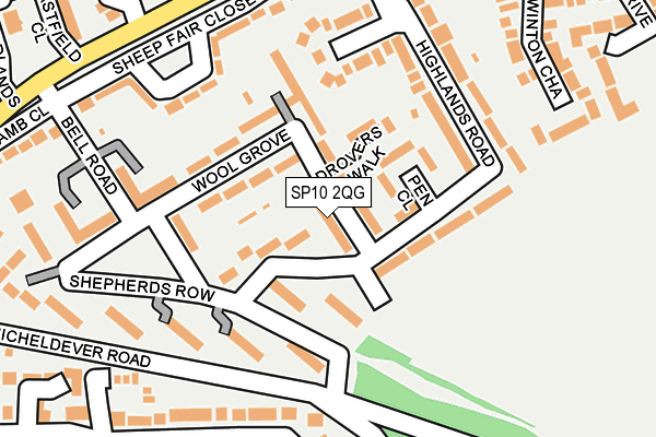 SP10 2QG map - OS OpenMap – Local (Ordnance Survey)