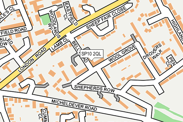 SP10 2QL map - OS OpenMap – Local (Ordnance Survey)