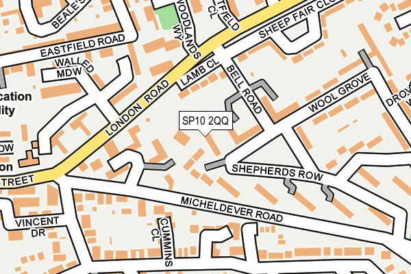 SP10 2QQ map - OS OpenMap – Local (Ordnance Survey)