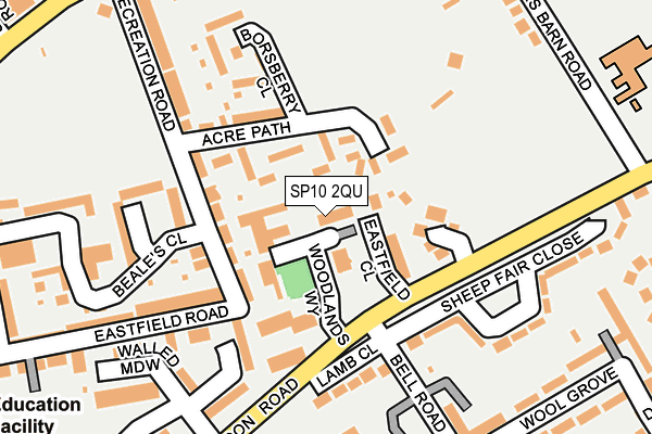 SP10 2QU map - OS OpenMap – Local (Ordnance Survey)