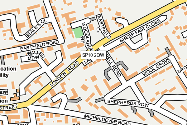 SP10 2QW map - OS OpenMap – Local (Ordnance Survey)