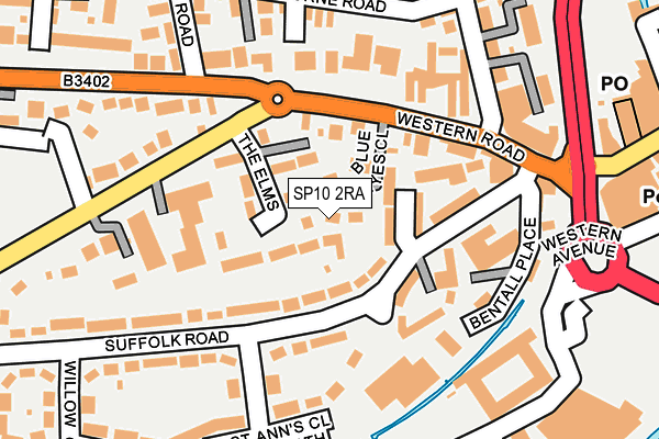 SP10 2RA map - OS OpenMap – Local (Ordnance Survey)