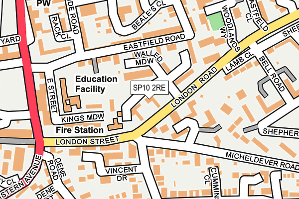 SP10 2RE map - OS OpenMap – Local (Ordnance Survey)