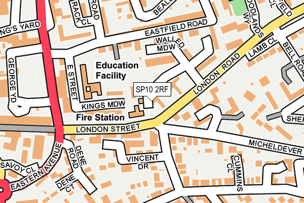 SP10 2RF map - OS OpenMap – Local (Ordnance Survey)